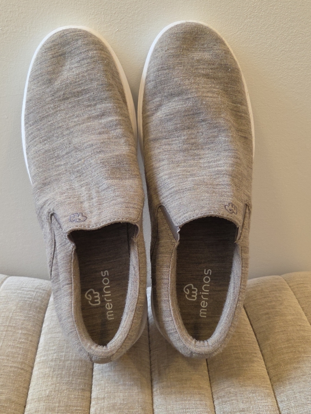 Men's Size 11 Merinos Slip-On Casual Shoes — Heather Taupe